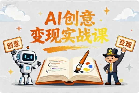 AI创意变现实战课 用人工智能让灵感变现金-魔方小站