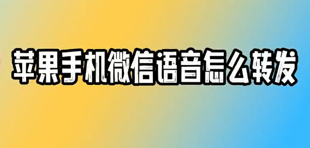 苹果手机微信语音怎么转发-魔方小站